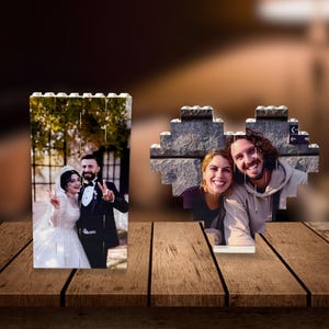 Personalized Photo Building Block, Heart Puzzle Picture Building Block, Customized Picture Memory Decor, Gift for Him, Fathers Day Gift