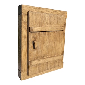 Handmade Rustic Wooden Key Holder Cabinet: Farmhouse Wall Decor