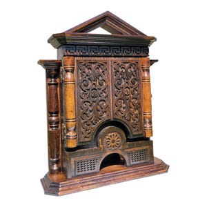 Handmade Walnut Key Cabinet: Rustic Wooden Key Holder, Wall Mounted