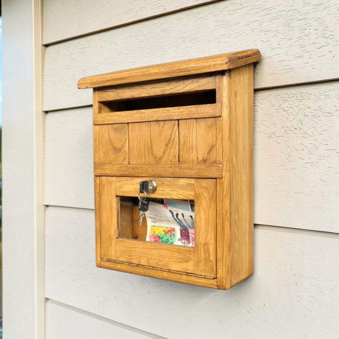 Wall Mount Wood Mailbox