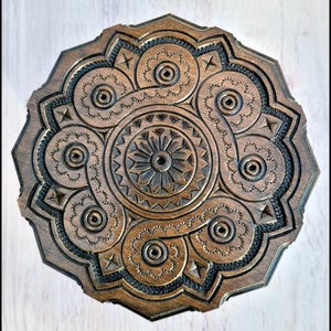 Handmade Carved Walnut Jewelry Box: Wooden Casket Gift