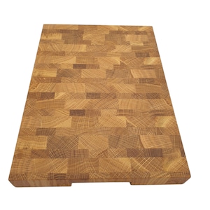 Handmade Oak Cutting Board: Large Kitchen Serving Board