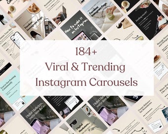 バイラルカルーセルテンプレート：Instagram、TikTok、Canvaで編集可能（MRR、PLRデジタル製品）