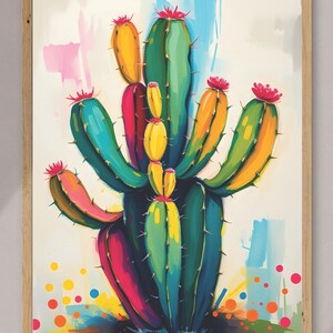 Minimalistisches Kaktus Poster - Wüsten Botanische Wandkunst