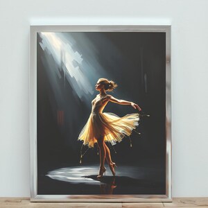 舞踊女性像｜ブルー×シルバーグラデーション｜優雅な動きが映えるアートオブジェ Modern Blue Dancer Silhouette Canvas Art – Minimalist