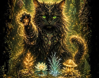 Spirit Cats Tarot Deck, Wildwood Nature Magic Rider Waite Cards