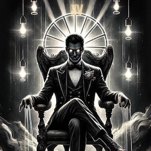 Mazzo di Tarocchi Noir Chronicles: 78 carte illustrate, arte noir vintage, regalo per lettori di tarocchi