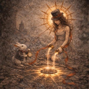 Baraja de Tarot del País de las Maravillas: Tarot gótico steampunk inspirado en Alicia, estilo Rider Waite.