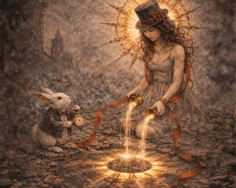 Wonderland Tarot Deck, Gothic Steampunk Rider Waite-kaarten