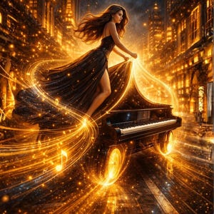 Baraja de Tarot Sonata Sueño Tranquilo, Cartas de Adivinación Góticas inspiradas en el Piano