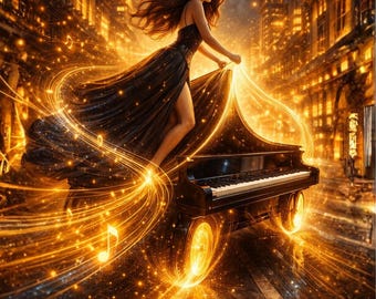 Tarotdeck Quiet Dream Sonata, gotische pianomuziekkaarten