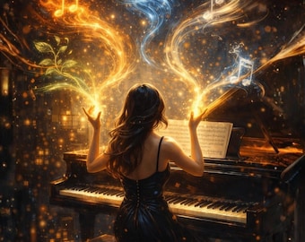 Mazzo di tarocchi "Quiet Dream Sonata", carte musicali gotiche per pianoforte