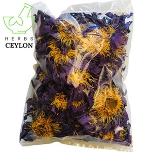 1kg, 100% Organic Egyptian Blue Lotus Flowers – Whole & Crushed Nymphaea Caerulea | Sacred Blue Water Lily | Spiritual Lotus Flower