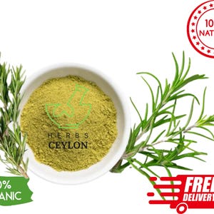 Rosemary Leaf Powder Dried Rosmarinus officinalis | Culinary Herb & Natural Ingredient for DIY Hair Care, Bath and Crafts