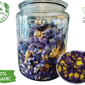 10 kg de Lótus Azul Egípcio Orgânico | Flores Secas Inteiras | Lótus Chakra para Chá e Uso Ritual | Embalado Frescamente sob Encomenda