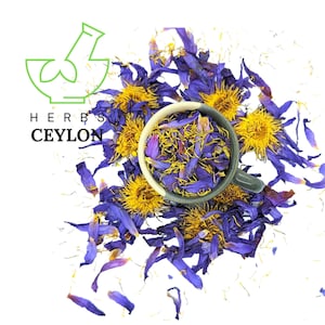 Blue Lotus Flower | Dried Egyptian Blue Lotus | Nymphaea Caerulea | Herbal Tea & Ritual Use | Organic Blue Lotus Petals