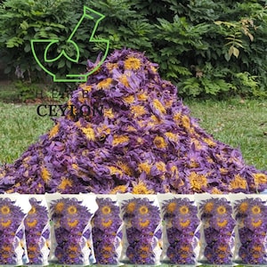 1kg Organic Dried Blue Lotus Flowers | Premium Nymphaea Caerulea | Herbal Blue Lotus Tea | Natural Relaxation Flower Tea