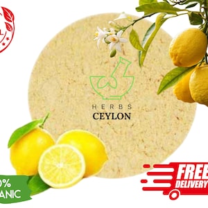 Lemon Peel Powder | Dried Lemon Peel for Tea, Skincare, DIY Beauty, Soap Making, Natural Herb