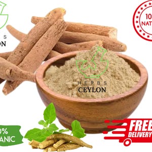 Organic Ashwagandha Root Powder: Vegan Herbal Supplement for Stress Relief