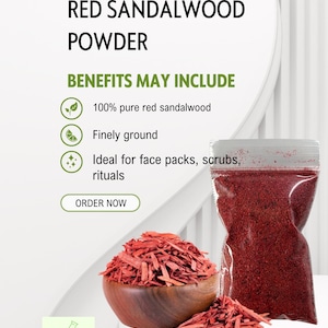 1kg Red Sandalwood Powder • 100% Natural • Premium Grade Herbal Powder • Ayurvedic Botanical in Bulk