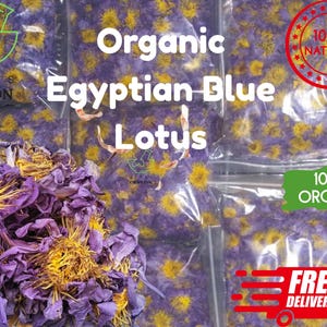 25kg Srilankan Premium Organic Dried Blue Lotus Flowers |  Herbal Tea | Blue Tea | Nymphaea caerulea| Freshly Made To Orders