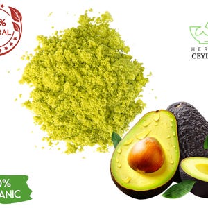 Dried Avocado Powder | Organic Persea americana | Pure Fruit Powder for Smoothies, Masks & Natural Use