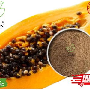 1kg Organic Papaya Seed Powder , Freshly Ground to Order , Non-GMO Dried Fruit Seeds , Bulk Herbal Ingredient, Made to order