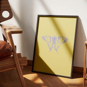 Vibrant minimalistic Butterfly, Digital DOWNLOAD Print, Colorful, Modern Art Print, Trendy, Hallway Wall Art