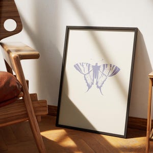 Vibrant minimalistic Butterfly, Digital DOWNLOAD Print, Colorful, Modern Art Print, Trendy, Hallway Wall Art
