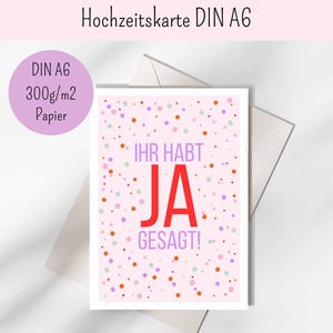 Hochzeitskarte, Hochzeit, wedding, Hochzeit, Grußkarte zur Hochzeit, Glückwunsch, Hochzeitskarte, Karte Hochzeit, ihr habt ja gesagt