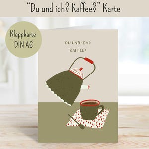 Freundschaftskarte, Kaffeeeinladung, coffee invitation card, coffee card, Kaffeeliebhaber, Kaffee, Kaffeekarte, Einladungskarte für Kaffee