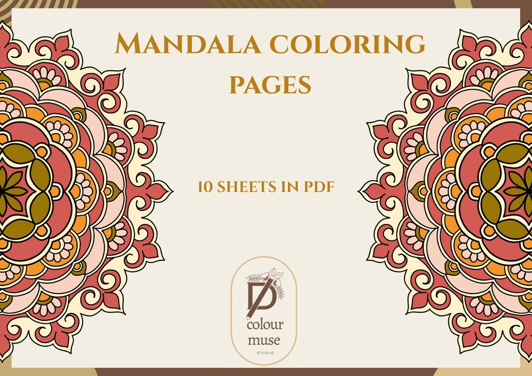 Printable Mandala Coloring Book: Adult Stress Relief Art Bundle ...