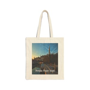Spooky Gifts, Gothic Tote Bags, Poveglia Plague Island, Horror Fans, Unique Tote Bags, Creepy Gifts, Halloween, Shopping Bag, Beach Bag,