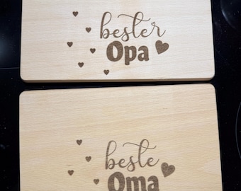 Set of 2 breakfast boards, crumb boards, snack boards, cutting boards, gift for grandma and grandpa for their golden wedding anniversary