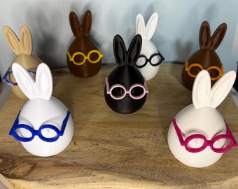Heini the rabbit with glasses, Easter bunny with removable glasses