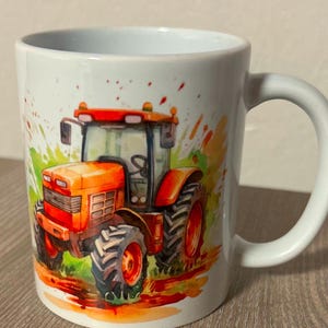 Tazza trattore Bulldog come regalo per il compleanno di un bambino, tazza in ceramica personalizzata