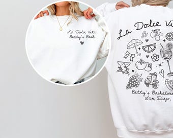 Custom Italy Bachelorette Party Sweatshirt, La Dolce Vita Bachelorette, Ciao Bella Bachelorette Tee, Italian Wedding Hoodie Italy Girls Trip