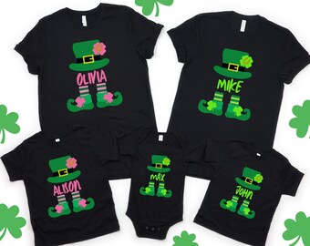 Personalized Last Name St Patrick's Day, Custom Family St Patricks Day Shirt, Distressed Custom Irish T-shirt, Parade Shirt, Irish Clover