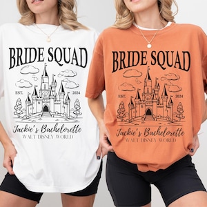 Custom Disney Bachelorette Party Comfort Colors Shirt, Bride Crew Tee, Minnie Bride Shirt, Team Bride Shirt Magic Kingdom Shirt Bridal Party
