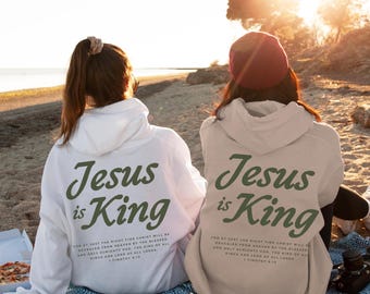 Jesus is King Hoodie, Jesus Hoodie, Jesus Sweatshirt, Christian Apparel, Christian Merch, Christian Streetwear, Jesus Clothes, Unisex Gift