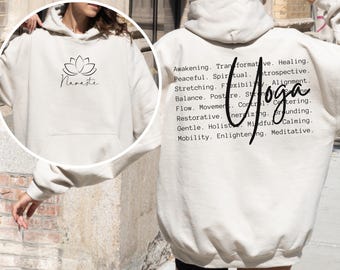 Yoga Sweatshirt For Woman, Yoga Hoodie Lover, Yoga Sweatshirt, Meditation Sweatshirt, Spiritual Sweatshirt, Workout Sweatshirt, Yoga Gifts