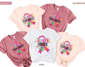 Chemise personnalisée de l'équipe de lutte contre le cancer, Chemise personnalisée de lutte contre le cancer, Chemise personnalisée de l'équipe de lutte contre le cancer Chemise personnalisée de l'équipe de soutien aux combattants du cancer
