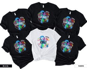 Chemise ruban bleu personnalisée de sensibilisation au cancer Chemise de sensibilisation au cancer du côlon, ruban cancer du côlon, chemises de la famille contre le cancer, t-shirt contre le cancer pour