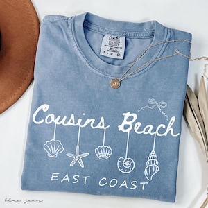 Comfort Colors® Cousins Beach T-Shirt TSITP Shirt The Summer I Turned Pretty Tee Team Conrad Team Belly Team Jeremiah East Coast Beach Shirt