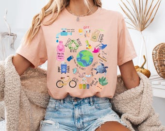 Earth Day Shirts, Save the Planet Shirt, Environmental Shirts, Recycle Reuse, Happy Earth Day Shirt, Support The Planet Tee Eco Friendly Tee