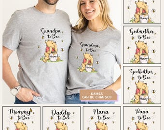 Personalized Grandma Shirt, Grandma To Bee Shirt, Winnie The Pooh Mothers Day Shirt, Custom Grandpa To Bee Shirt, Disneyland Family Matching