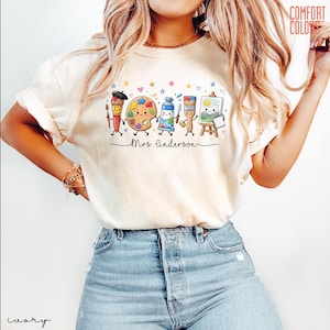 Comfort Colors® Custom Art Teacher Doodle Shirt, Teacher Life Teaching Art Shirt, Teacher Appreciation Gift, Back To School Art Teacher Gift image 6