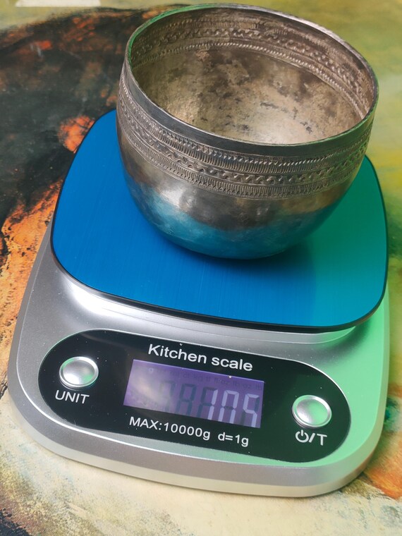 アンティーク スターリングシルバー ボウル：タイ産純銀、1900年代初頭