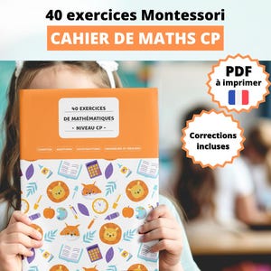 Mathematics Workbook for Grade 1 | Montessori Activity Booklet for Children in French to Print | Educational Resources