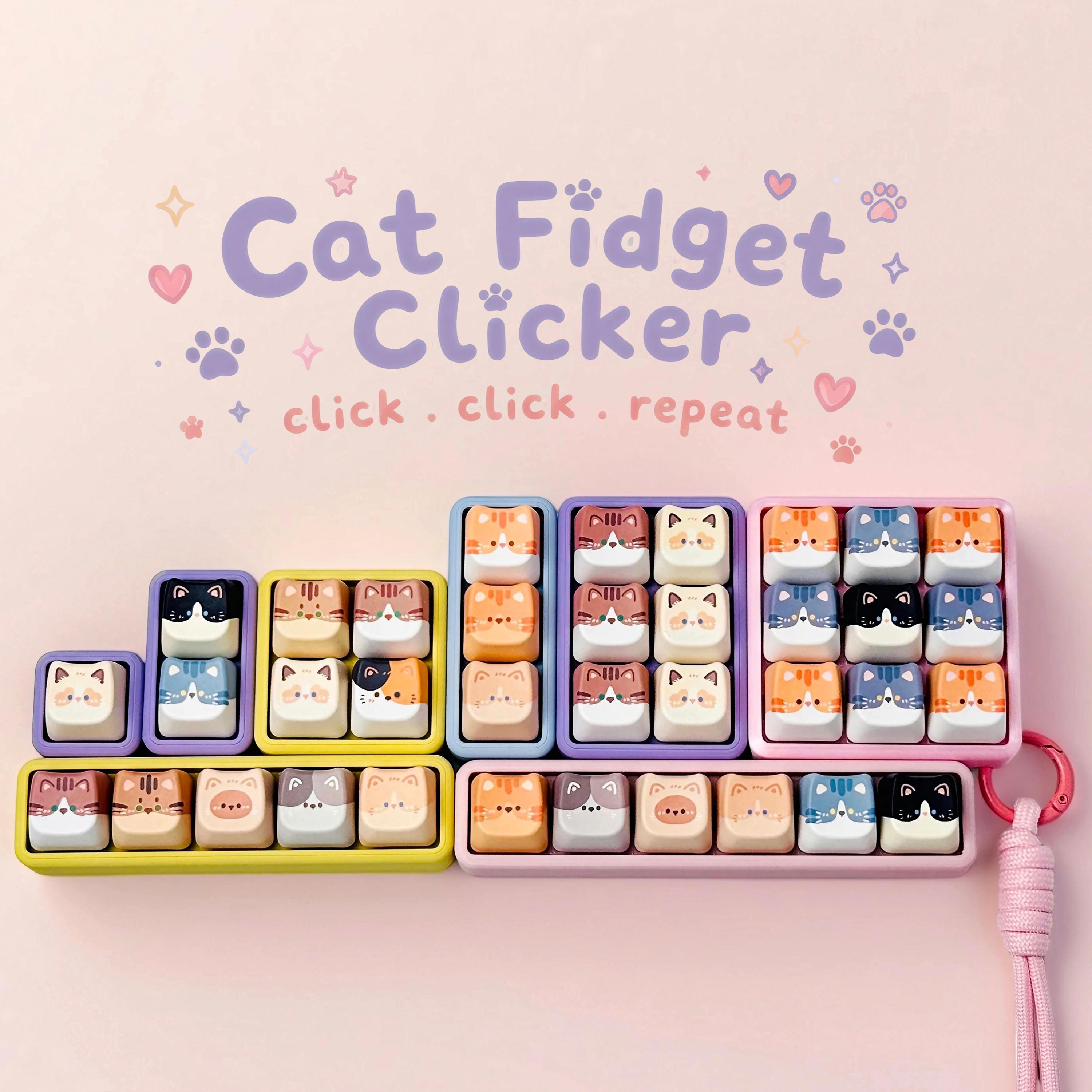Clavier LED Keychain Fidget Toy Crystal Clicker Gadget sensoriel pour adultes et enfants